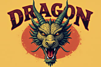 design wonderful dragon head logo