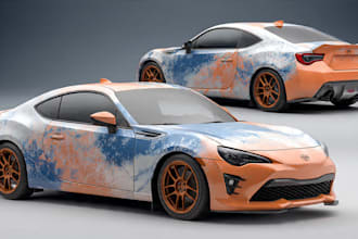 make unique car, van, vehicle wrap design or vehicle sticker