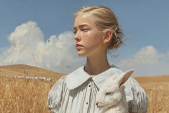 paint character illustrations in semi realistic art style