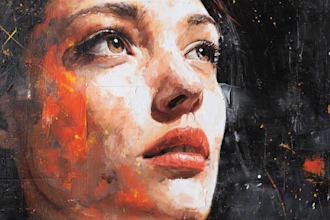 paint an acrylic painting portrait for you
