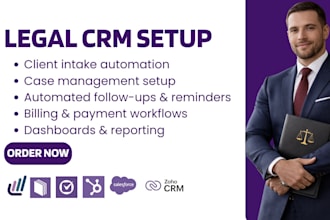 setup legal CRM for law firms with lawmatics zoho clio mycase salesforce hubspot