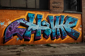 create expressive digital graffiti murals
