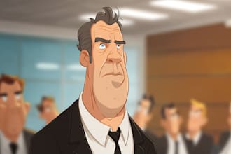 draw cartoon comic character and simple illustration