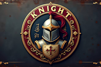 design high quality knight helmet logo