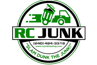 create modern junk removal, recycling and trash cleaning logo design