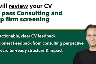 review your CV to pass consulting and top firm screening