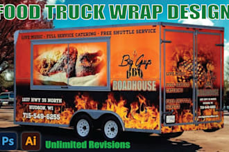 design food truck, food trailer and food van wrap