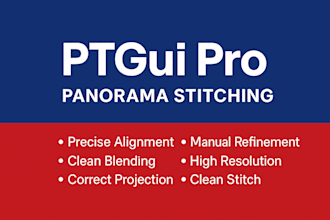 professionally stitch 360 panoramas using ptgui pro software