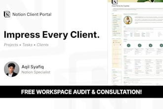 create a professional notion client portal
