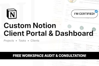 create a professional notion client portal