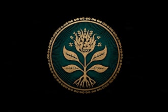design a unique botanical boho logo