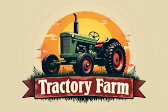 design outstanding tractor farm logo