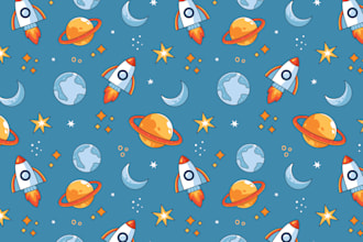 create seamless vector repeated pattern for textile print
