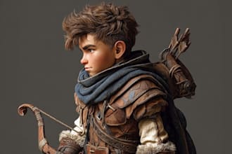 design stylized or realistic game characters for you