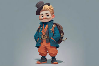 design custom game characters with weapons, outfits