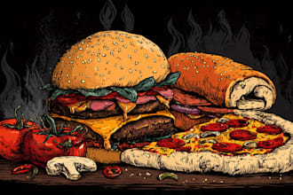 do food and drink illustration
