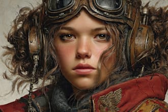 design stunning sci fi portrait art