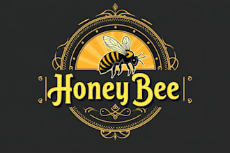 design an awesome honey bee logo