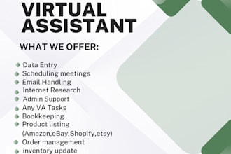 be your reliable virtual assistant for data entry admin support and e commerce