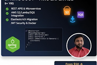architect and develop backend in java