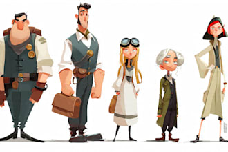 design and draw 2d characters