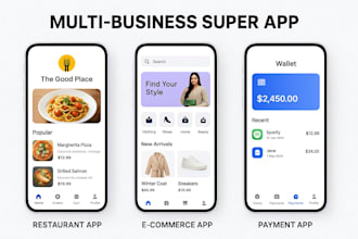 develop multi business super app, all in one app for businesses like wechat