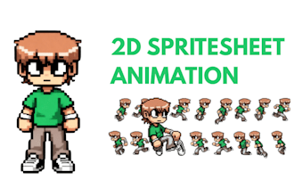 do 2d spritesheet animation pixel art character animation pixel game art
