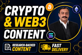 write research backed SEO crypto, blockchain and web3 articles