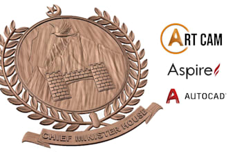 custom 2d and 3d cnc designs using artcam and aspire