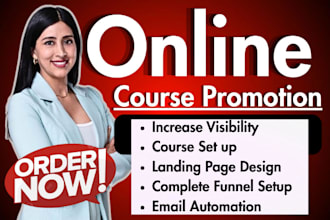 do udemy online course promotion, kajabi course marketing funnel