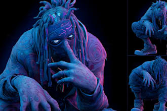 do amazing art retro horror, stoner, psychedelic