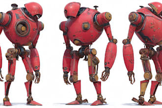 draw or design mechs robots concepts