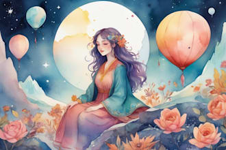 create unique and magical watercolor illustrations