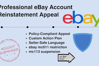 reinstate suspended ebay seller account resolve ebay mc011 mc113 restriction