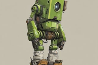 create stunning sci fi robot character art