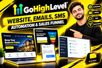 setup and manage gohighlevel website, emails SMS automation sales funnel expert