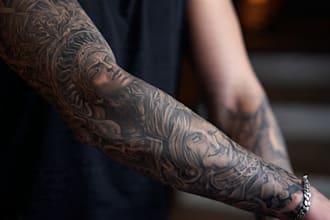 create a tattoo design of tattoo sleeve