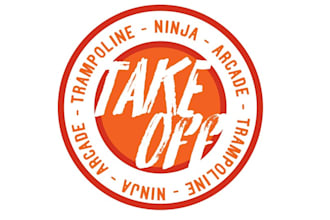 design luxurious cool logo for take off trampoline park