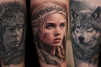 draw a realistic realism tattoo design for you