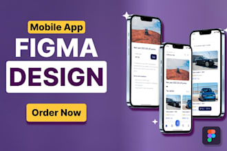 do mobile app ui ux design, ui ux design, app design in figma