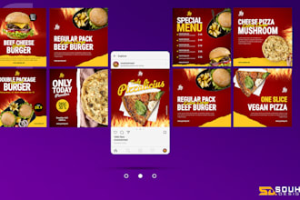 design premium food social media posts