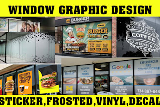 creative shopfront or storefront window graphics and window sticker design