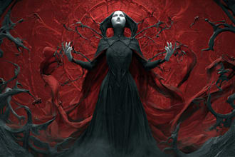 realistic dark fantasy and horror illustration