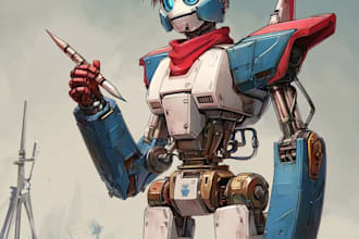 draw a steampunk robot