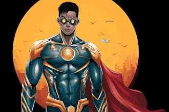 design original superhero character