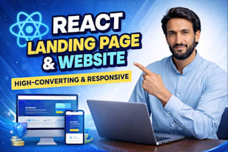 build a premium react landing page for your business