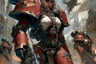 illustrate a miniatures for warhammer 40k