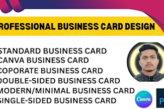 design a professional business card for your company