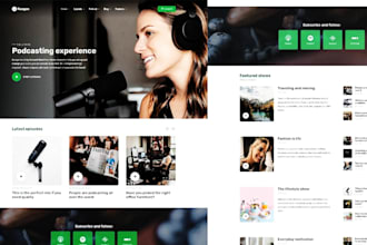 develop online station website, podcast website, radio website and news blogs