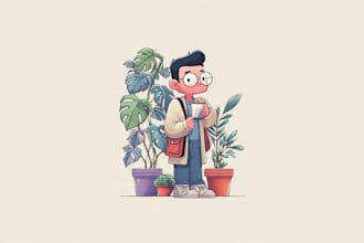 draw a professional cute illustration